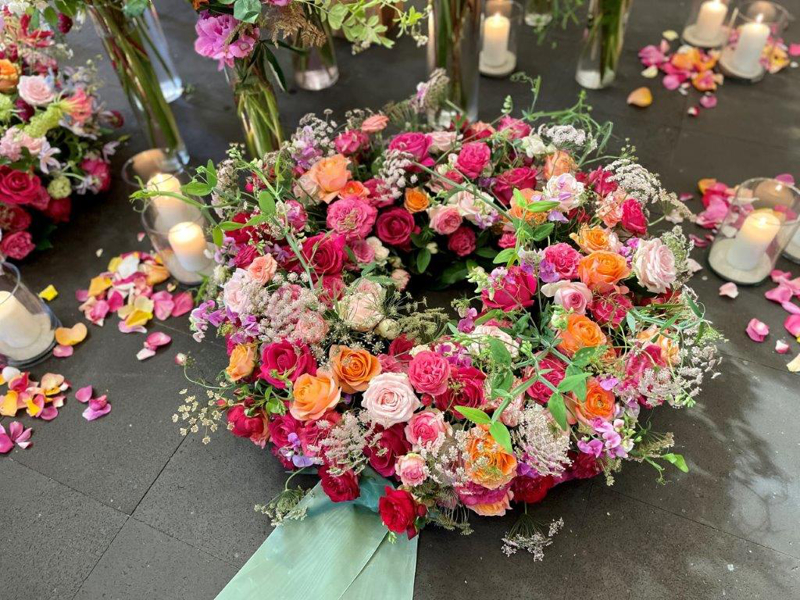 Kranz bunte Rosen